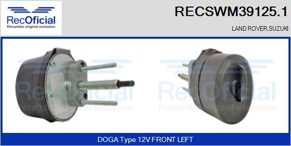 RECOFICIAL RECSWM39125.1 - Stikla tīrītāju motors adetalas.lv