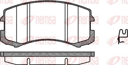 Remsa 0965.01 - Bremžu uzliku kompl., Disku bremzes adetalas.lv