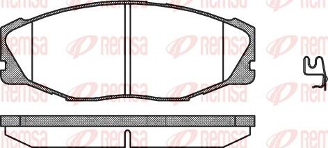 Remsa 0443.04 - Bremžu uzliku kompl., Disku bremzes adetalas.lv