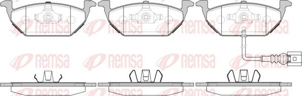 Remsa 0633.31 - Bremžu uzliku kompl., Disku bremzes adetalas.lv