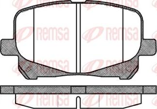 Remsa 0621.10 - Bremžu uzliku kompl., Disku bremzes adetalas.lv