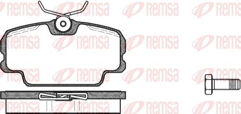 Remsa 0145.00 - Bremžu uzliku kompl., Disku bremzes adetalas.lv