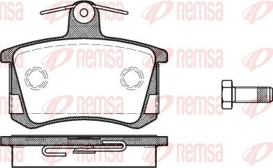 Remsa 0135.40 - Bremžu uzliku kompl., Disku bremzes adetalas.lv