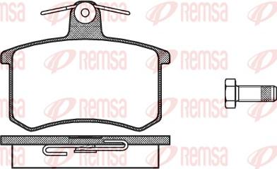 Remsa 0135.00 - Bremžu uzliku kompl., Disku bremzes adetalas.lv