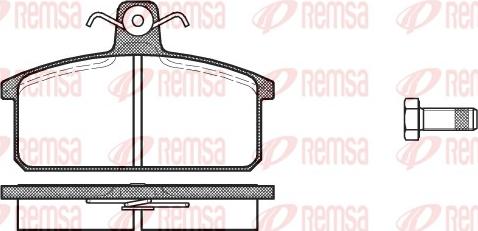 Remsa 0128.00 - Bremžu uzliku kompl., Disku bremzes adetalas.lv