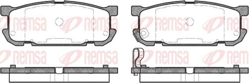 Remsa 0853.02 - Bremžu uzliku kompl., Disku bremzes adetalas.lv