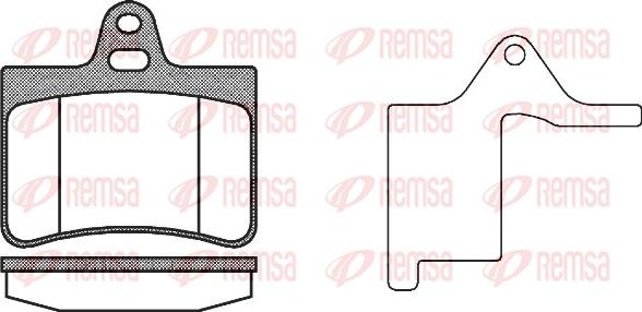 Remsa 0830.20 - Bremžu uzliku kompl., Disku bremzes adetalas.lv