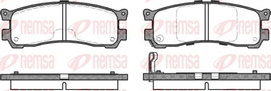 Remsa 0399.21 - Bremžu uzliku kompl., Disku bremzes adetalas.lv