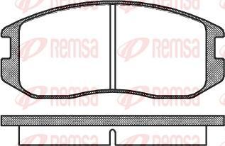 Remsa 0357.00 - Bremžu uzliku kompl., Disku bremzes adetalas.lv