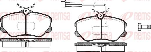 Remsa 0303.02 - Bremžu uzliku kompl., Disku bremzes adetalas.lv