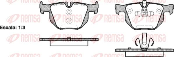 Remsa 0381.70 - Bremžu uzliku kompl., Disku bremzes adetalas.lv