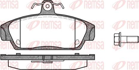 Remsa 0336.00 - Bremžu uzliku kompl., Disku bremzes adetalas.lv