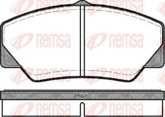 Remsa 0206.00 - Bremžu uzliku kompl., Disku bremzes adetalas.lv