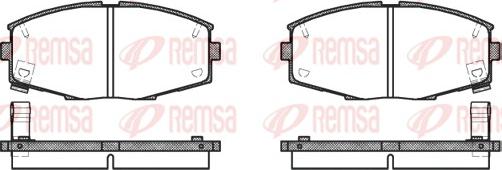 Remsa 0225.04 - Bremžu uzliku kompl., Disku bremzes adetalas.lv