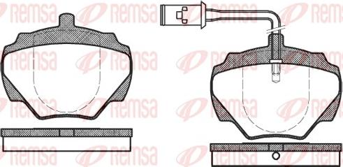 Remsa 0222.01 - Bremžu uzliku kompl., Disku bremzes adetalas.lv