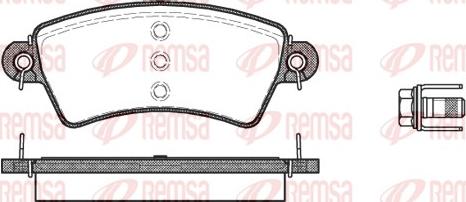 Remsa 0726.00 - Bremžu uzliku kompl., Disku bremzes adetalas.lv