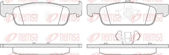 Remsa 1540.00 - Bremžu uzliku kompl., Disku bremzes adetalas.lv