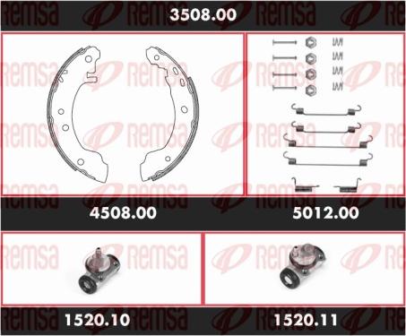 Remsa 3508.00 - Bremžu loku komplekts adetalas.lv