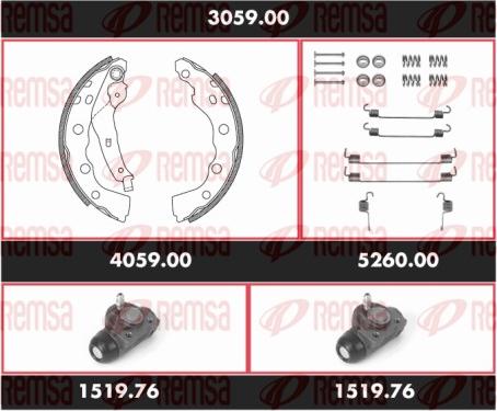 Remsa 3059.00 - Bremžu loku komplekts adetalas.lv