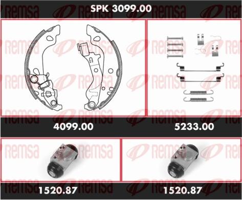 Remsa SPK 3099.00 - Bremžu loku komplekts adetalas.lv