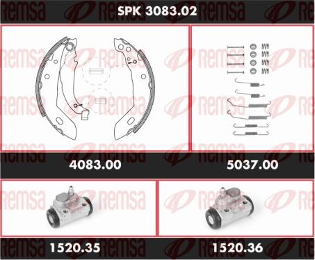 Remsa SPK 3083.02 - Bremžu loku komplekts adetalas.lv