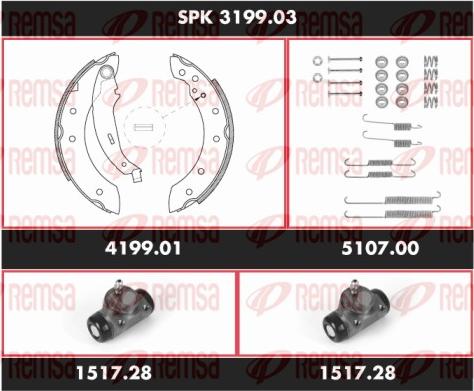 Remsa SPK 3199.03 - Bremžu loku komplekts adetalas.lv