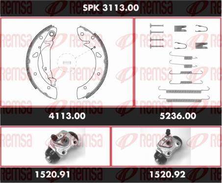 Remsa SPK 3113.00 - Bremžu loku komplekts adetalas.lv