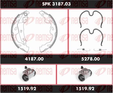 Remsa SPK 3187.03 - Bremžu loku komplekts adetalas.lv