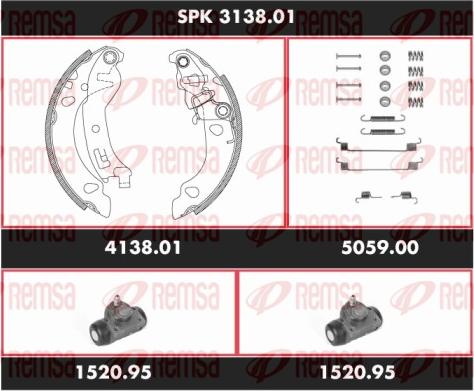 Remsa SPK 3138.01 - Bremžu loku komplekts adetalas.lv