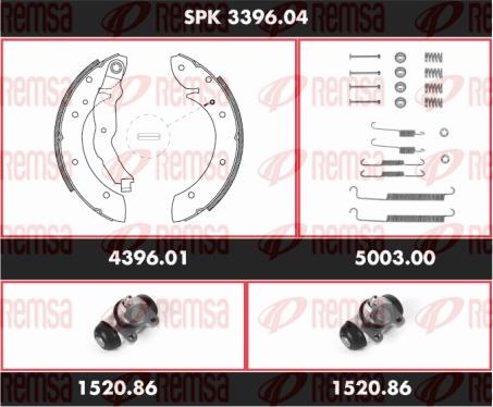 Remsa SPK 3396.04 - Bremžu loku komplekts adetalas.lv