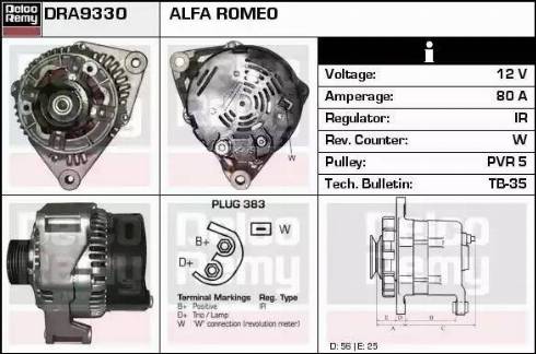 Remy DRA9330 - Ģenerators adetalas.lv