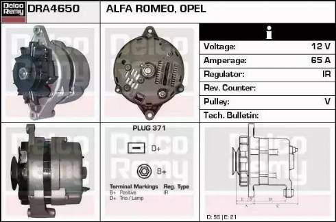 Remy DRA4650 - Ģenerators adetalas.lv