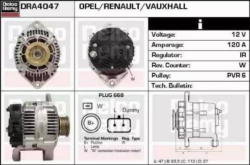 Remy DRA4047 - Ģenerators adetalas.lv