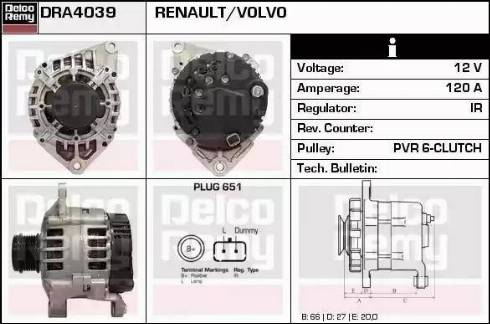 Remy DRA4039 - Ģenerators adetalas.lv