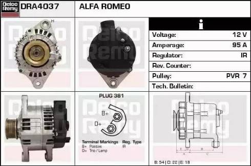 Remy DRA4037 - Ģenerators adetalas.lv