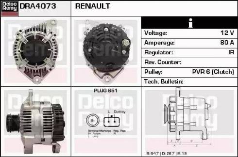 Remy DRA4073 - Ģenerators adetalas.lv