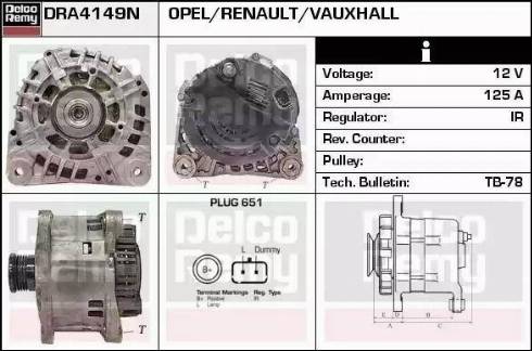 Remy DRA4149N - Ģenerators adetalas.lv