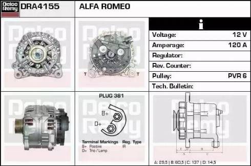 Remy DRA4155 - Ģenerators adetalas.lv