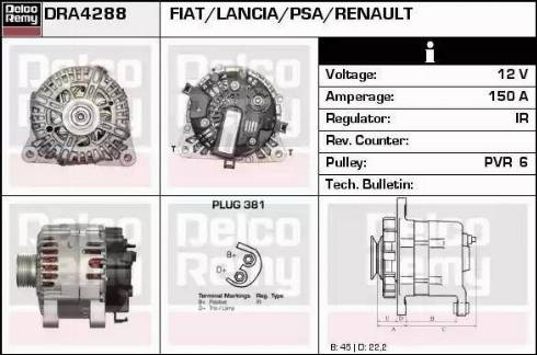 Remy DRA4288 - Ģenerators adetalas.lv