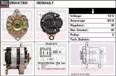 Remy DRA4780 - Ģenerators adetalas.lv