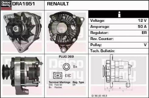 Remy DRA1951 - Ģenerators adetalas.lv