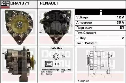 Remy DRA1871 - Ģenerators adetalas.lv