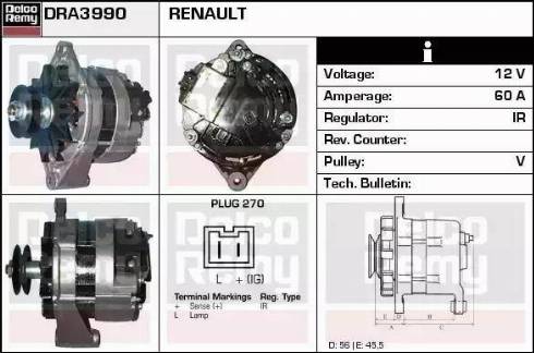 Remy DRA3990 - Ģenerators adetalas.lv