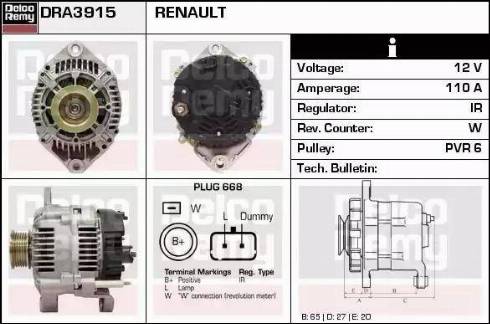 Remy DRA3915 - Ģenerators adetalas.lv