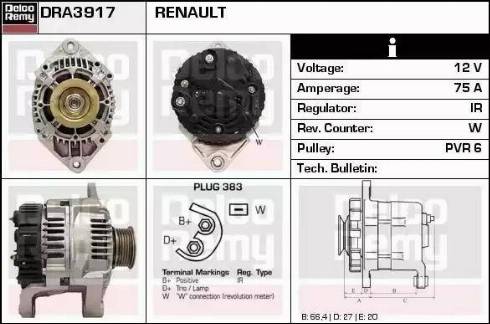 Remy DRA3917 - Ģenerators adetalas.lv