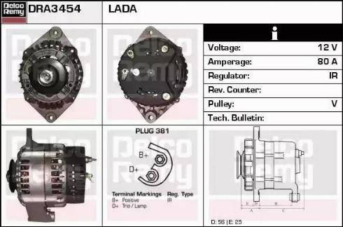 Remy DRA3454 - Ģenerators adetalas.lv