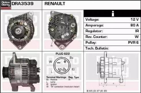 Remy DRA3539 - Ģenerators adetalas.lv