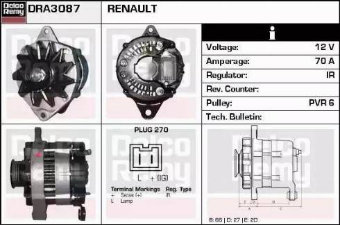 Remy DRA3087 - Ģenerators adetalas.lv