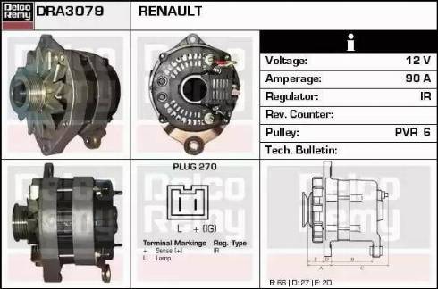 Remy DRA3079 - Ģenerators adetalas.lv