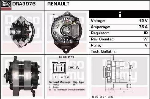 Remy DRA3076 - Ģenerators adetalas.lv